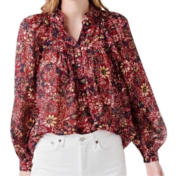 ba&sh Gaelle Floral Top - Picture 1 of 6